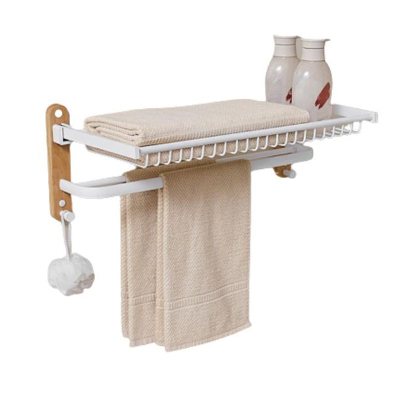 BowLift | Aluminium and Wood Bathroom Accessories Set White Bathroom Accessories Kit
