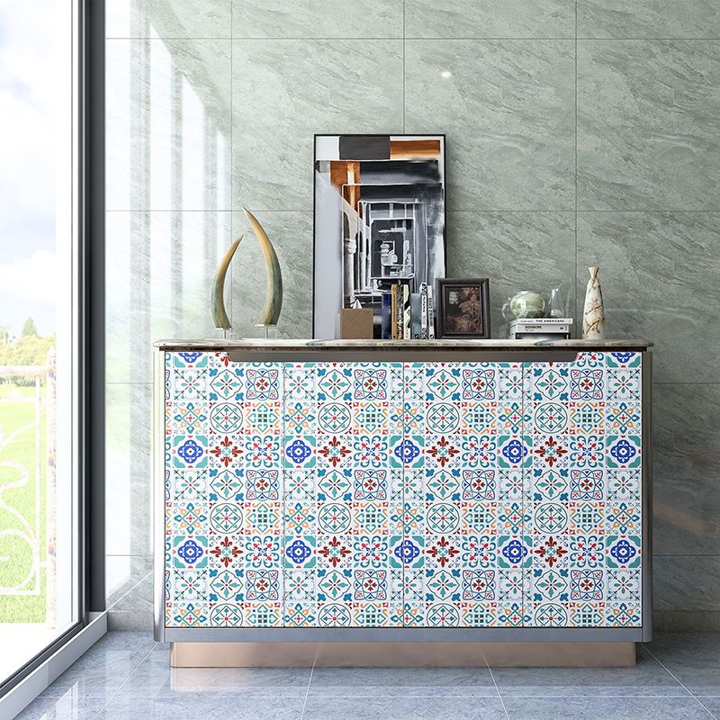 BowLift | Square Print Plastic Peel & Stick Tile Field Tile for Backsplash