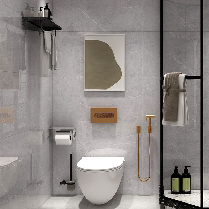 BowLift | Bathroom single tile marble pattern peel-and-stick tiles backing plate