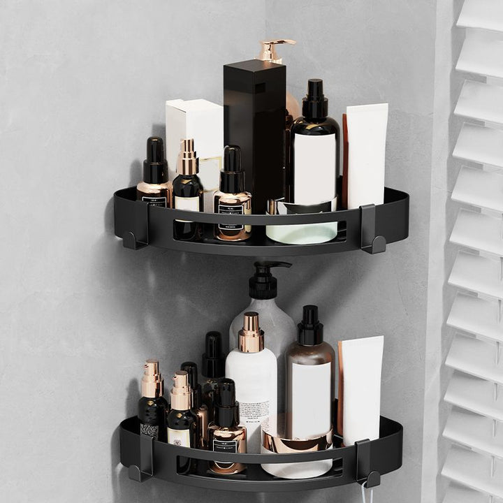 BowLift | Minimalist black bathroom accessory set paper holder towel bar bathroom hardware set