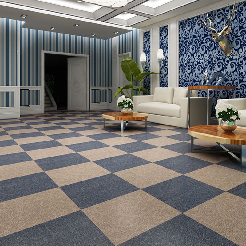 BowLift | Square Plastic Floor Water-Repellent Fabric Look Peel & Stick Floor Tiles
