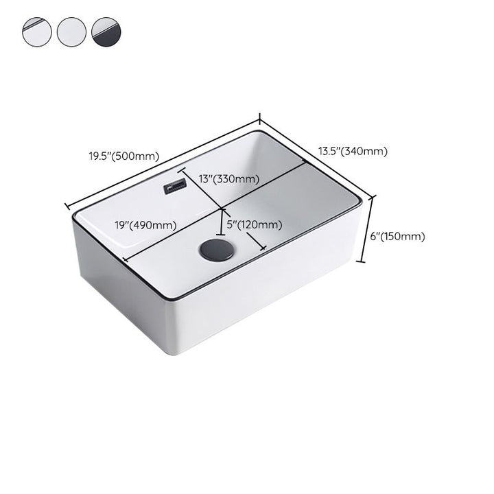 BowLift | Modern porcelain floor washbasin Rectangular washbasin for the bathroom