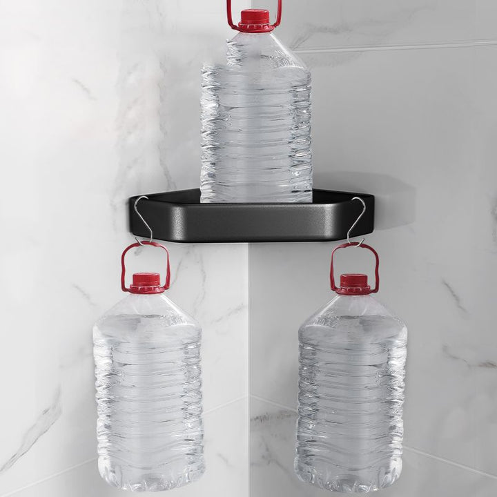BowLift | Matt black bathroom accessories set Modern anti-rust 1/2/3-piece bathroom shelf