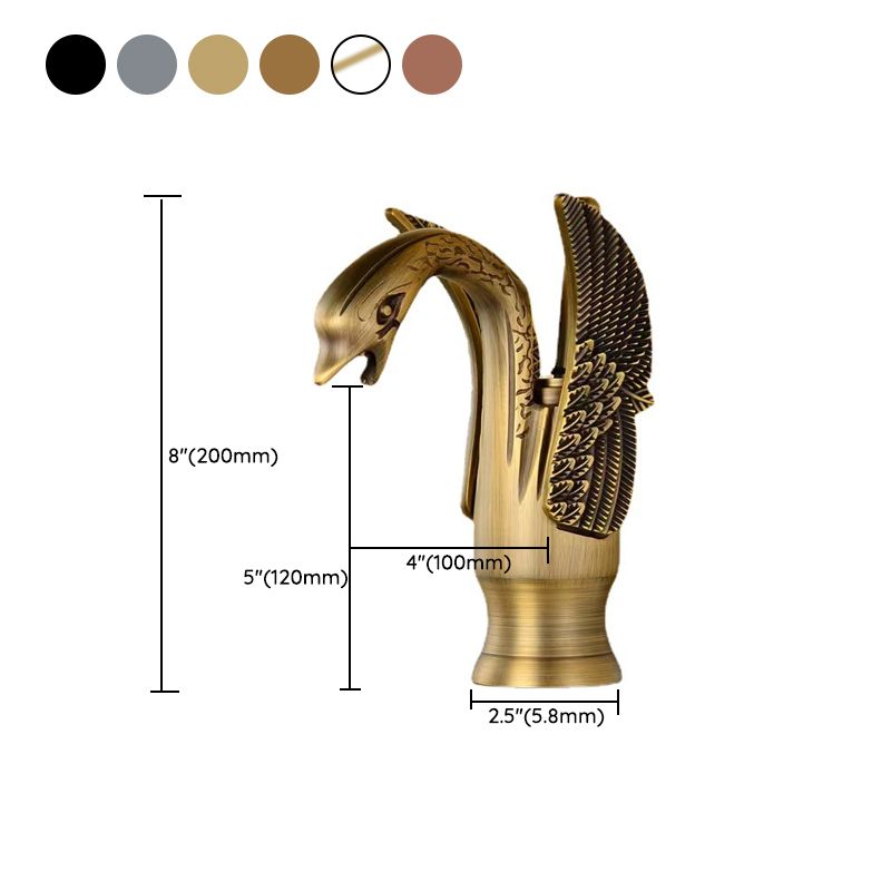BowLift | Full brass bathroom sink faucet hot and cold water single handle sink faucet