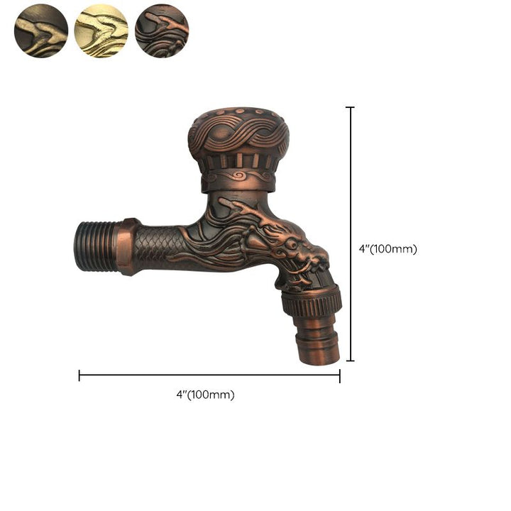 BowLift | Vintage Classic Sink Faucet Zinc Single Handle Dragon Engraving Wall-Mounted Faucet