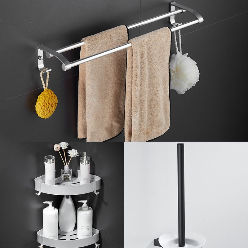 BowLift | 6-piece contemporary bathroom accessory set bathroom shelf/towel bar paper holder included