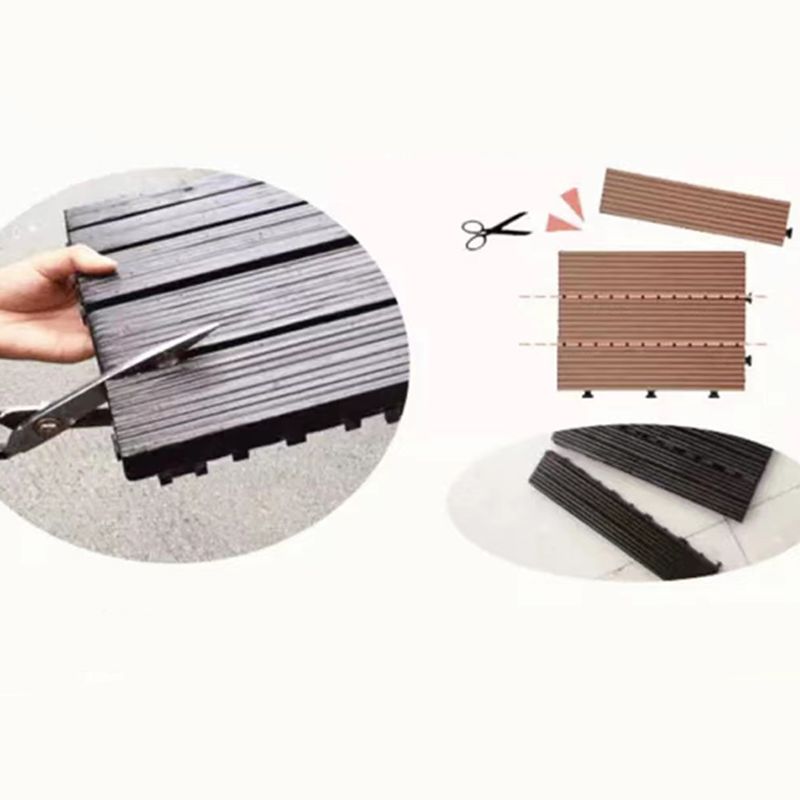 BowLift | Tradition wood tile wire-brushed square engineered wood for patio garden