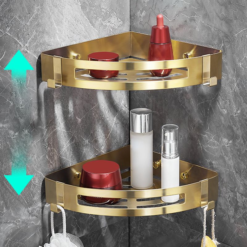 BowLift | Modern Gold/Silver 3-piece Bathroom Accessories Set, Bath Shelf