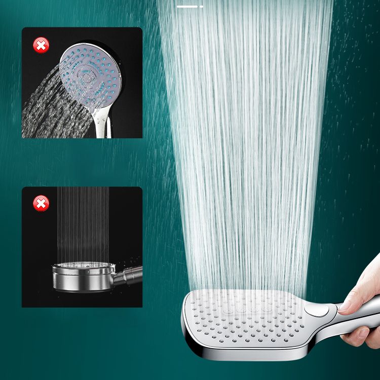 BowLift | Contemporary Fixed Head Square Supercharged Showerhead Combo