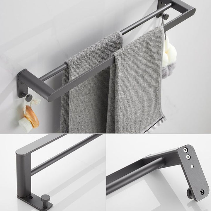 BowLift | Modern Gray Bathroom Accessory as Individual Piece or as Set Made of Metal