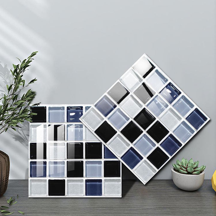 BowLift | Square Peel and Stick Tile Grid Mosaic Tiles Interior Wallpaper