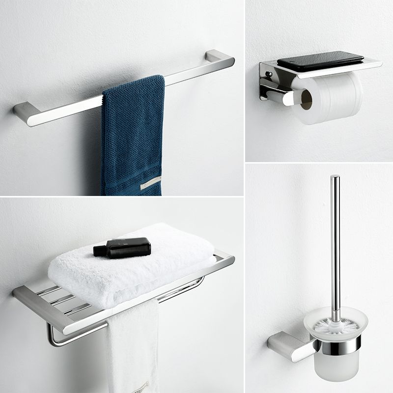 BowLift | Contemporary bathroom accessories single item or in set in silver