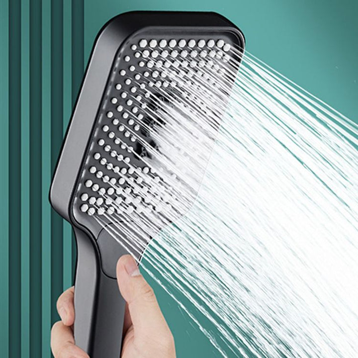BowLift | Modern Rectangular Hand Shower in Black 3 Spray Wall Mounted Hand Shower