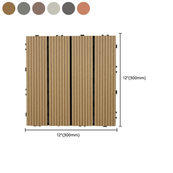BowLift | Square Click Patio Floor Tiles Stripe Pattern Tile Set Floorboard