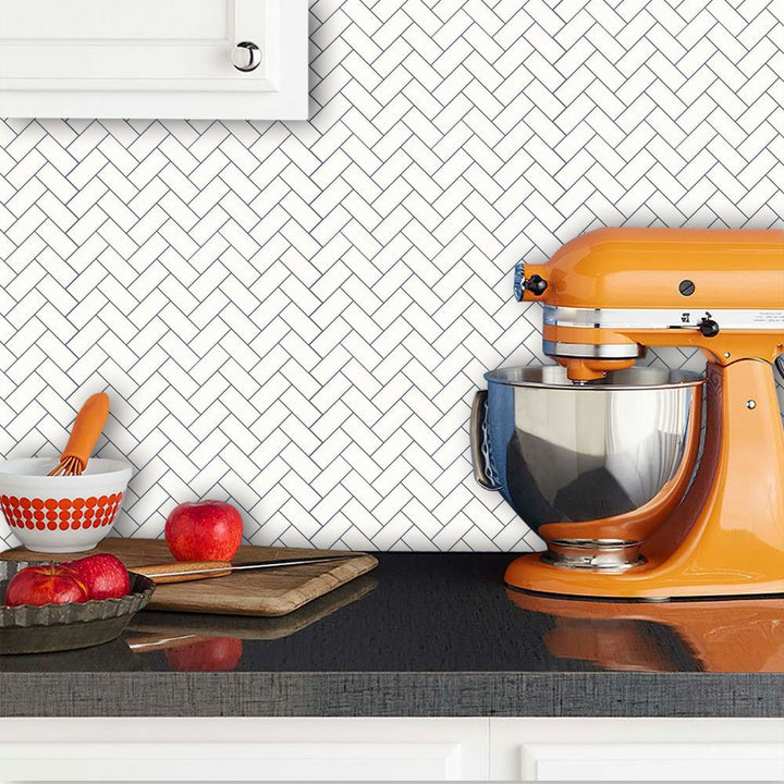 BowLift | Matte Square Peel & Stick Tile Stone Composite Subway Tile for Kitchen Backsplash