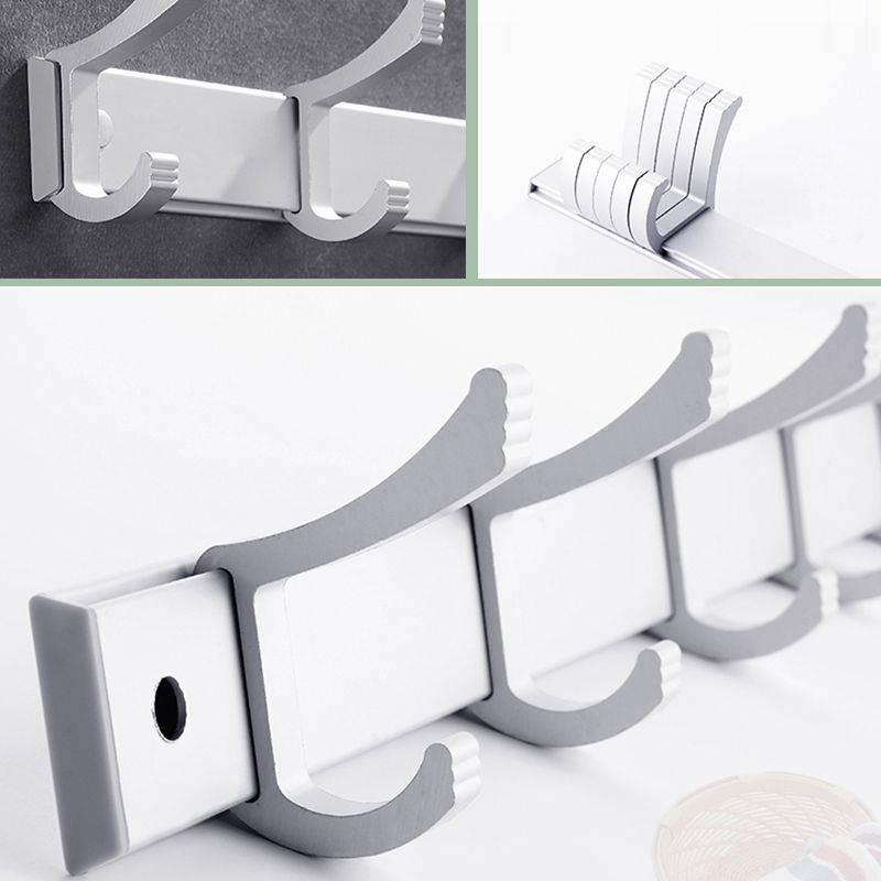 BowLift | Contemporary silver metal bathroom accessory set with towel rack