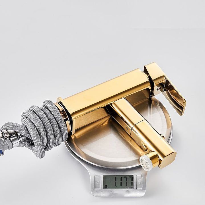 BowLift | Luxury Extendable Basin Faucet Cubic Low Arc Vanity Faucet