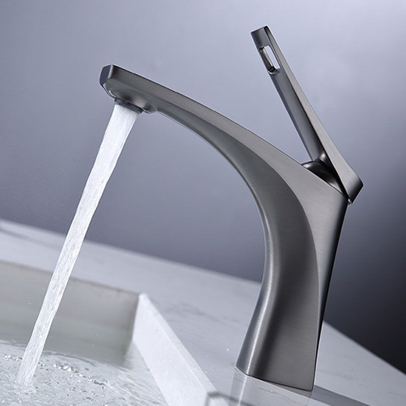 BowLift | Modern Vessel Faucet Brass Lever Handles Low Arc with Water Hose Bathroom Vessel Faucet