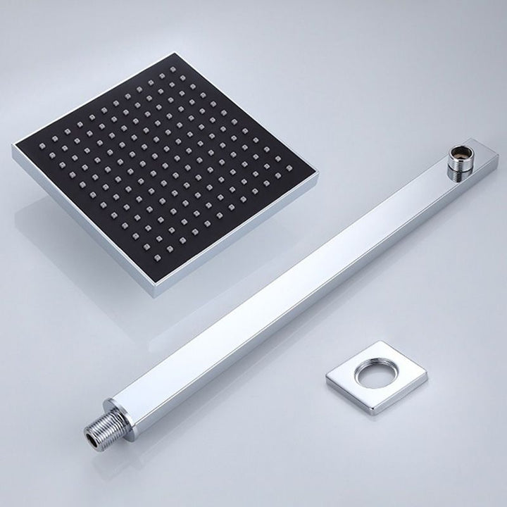 BowLift | Modern square solid shower head with shower arm wall-mounted shower head made of stainless steel