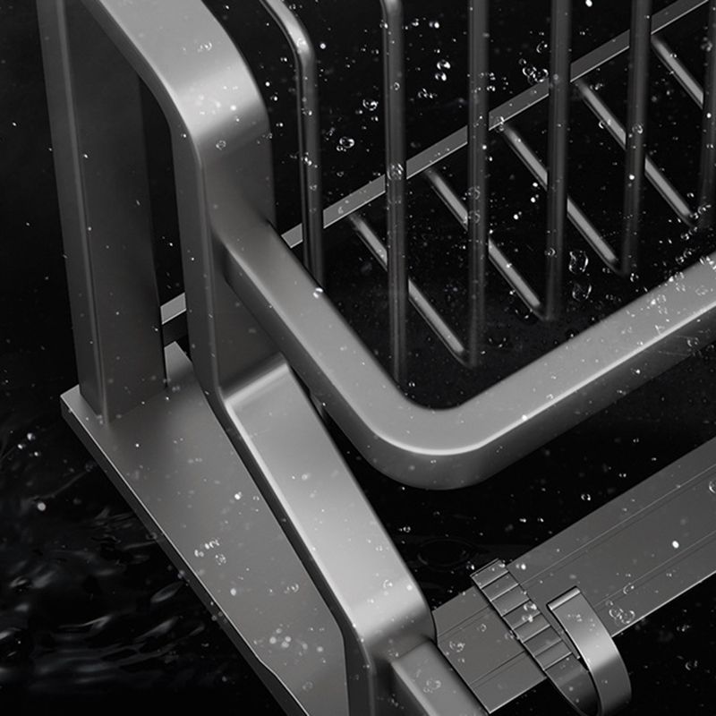 BowLift | Aluminum modern bathroom accessories set polished gray bathroom shelf/paper holder/robe hook