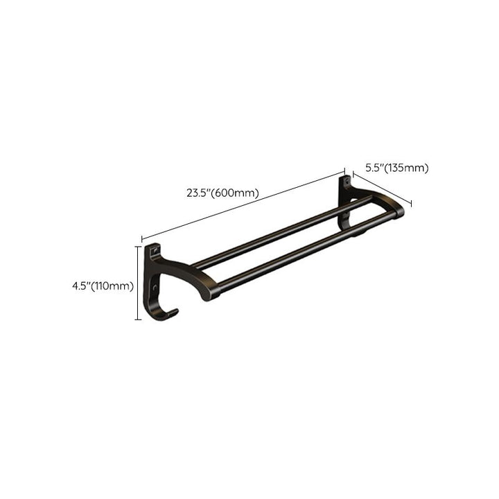 BowLift | Matt Black 2-piece modern bathroom accessories as a single item or as a set with bath shelf