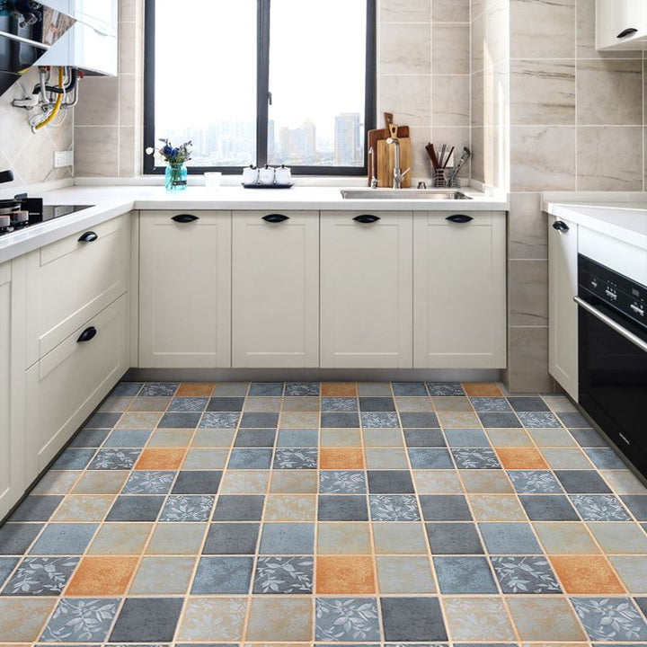 BowLift | Modern Vinyl Floor Planks Grid Pattern Peel and Stick Vinyl Plank Flooring