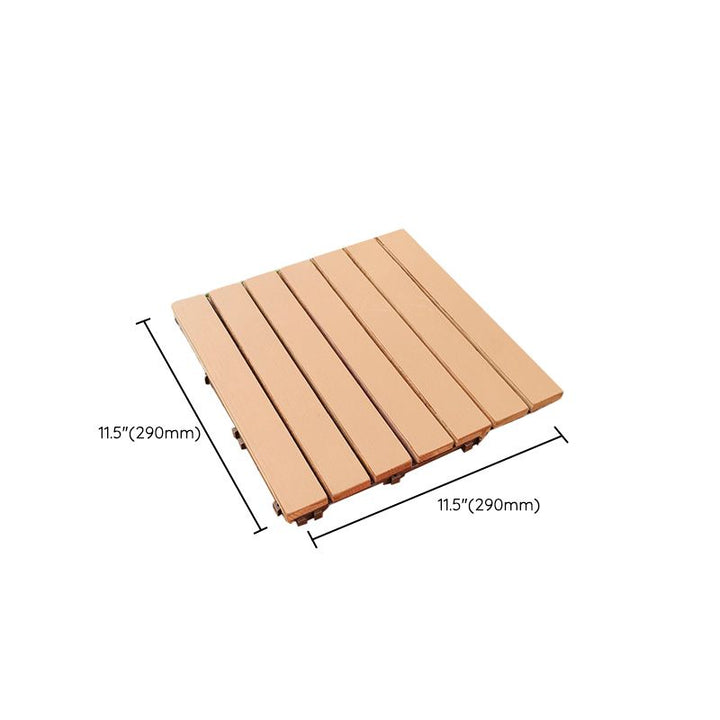 BowLift | Yellow 6-Slat Square Wood Floor Tiles Click System Floor Tiles