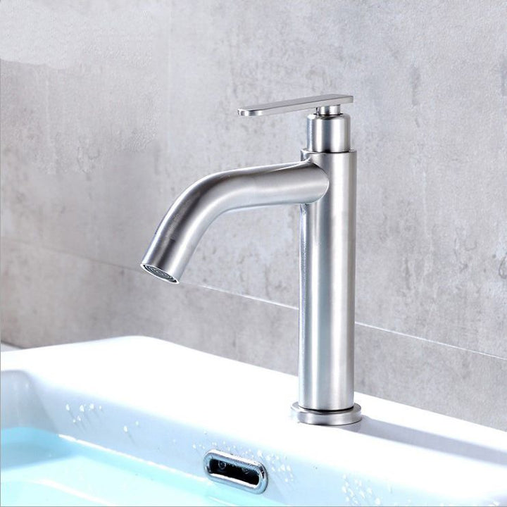 BowLift | Modern Vessel Faucet Stainless Steel Low Arc Sink Faucet