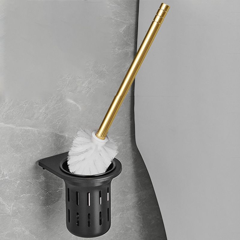 BowLift | Contemporary Bath Accessories Set Black & Golden Bath Shelf/Towel Bar