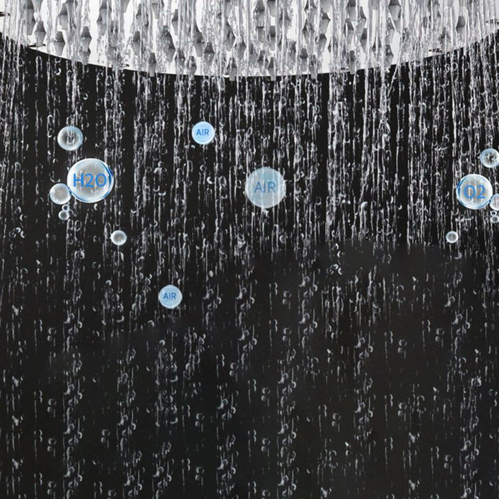 BowLift | Modern Showerhead Combination Double Showerhead Polished Stainless Steel Wall Mounted Showerhead