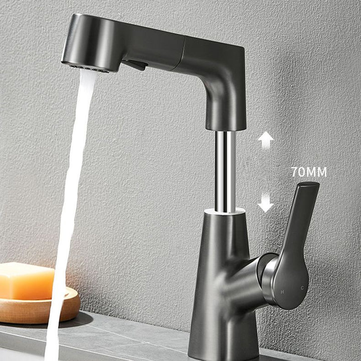 BowLift | Modern Single Color Faucet Metal Center Connection Basin Faucet for Bathroom