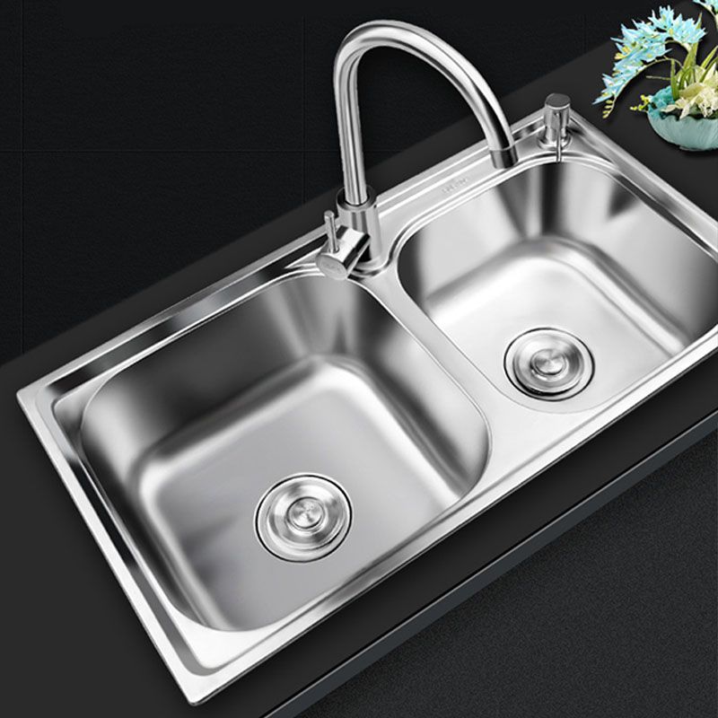 BowLift | Classic Style Kitchen Sink Stainless Steel Kitchen Sink with Drainage Hole Kit