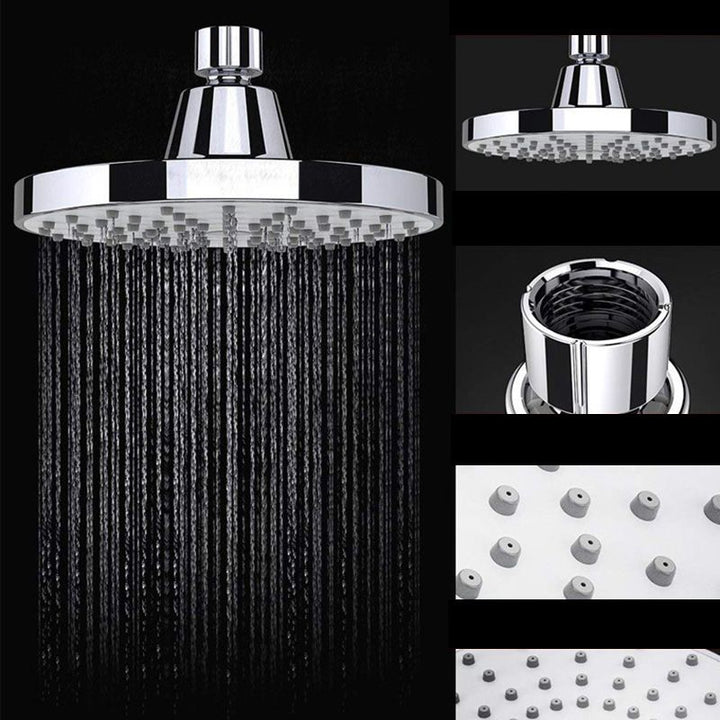 BowLift | Round Fest Shower Head Silver Single Jet Wall Mounted Shower Head