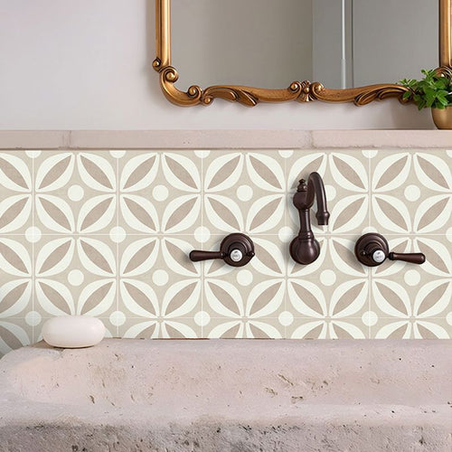 BowLift | Square Stain-Resistant Peel & Stick Tile with Pattern Single Tile for Splash Wall