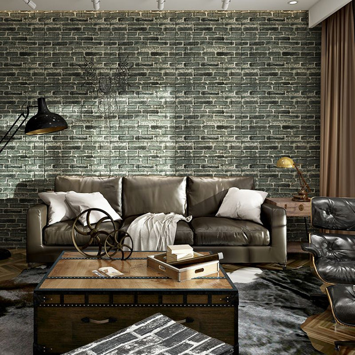 BowLift | Industrial Wall Panel 3D Brick Wall Panels Waterproof Stickers Wall Tiles Set of 10
