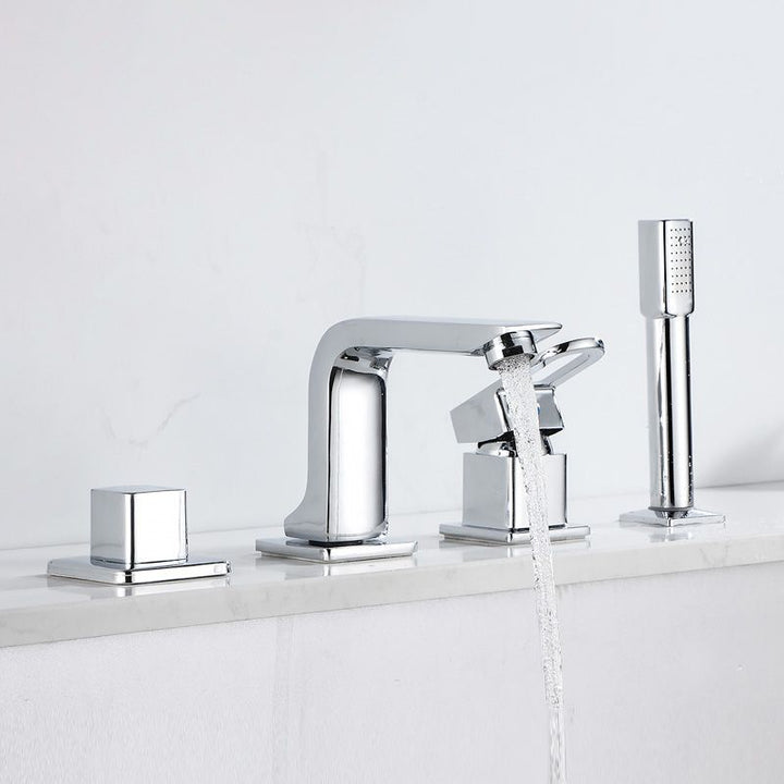 BowLift | Wall Mounted Faucet Brass Lever Handle Bathroom Faucet Hand Shower