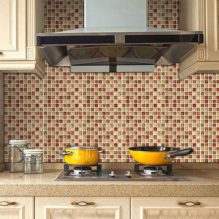 BowLift | Peel and Stick Mosaic Tile Waterproof Square Peel and Stick Tile for the Kitchen 20-Pack