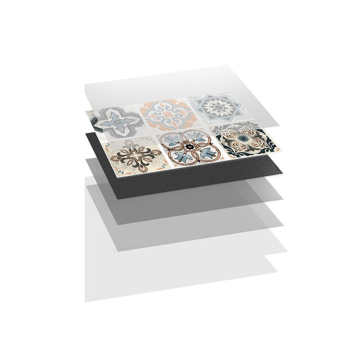 BowLift | Multi-Tonal Style Vinyl Plank Peel and Stick Porcelain Tile Look Vinyl Plank Flooring