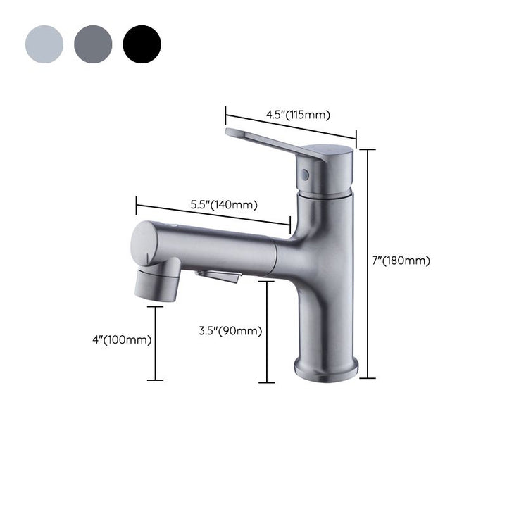 BowLift | Modern Basin Faucet Solid Copper Centered Sink Faucet for Bathroom