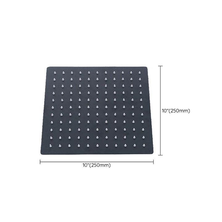 BowLift | Black Square Fixed Shower Head Modern Style Wall Mounted Shower Head