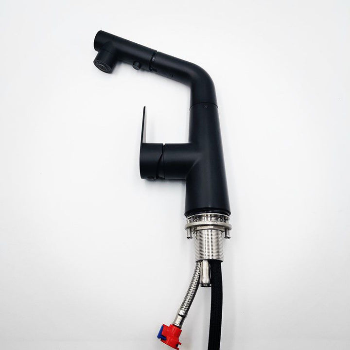 BowLift | Contemporary Vessel Faucet Pull-Out Faucet with Single Lever Handle