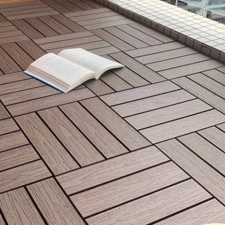 BowLift | Wooden Floor Tile Solid Color Click Lock Non-Slip Outdoor Terrace