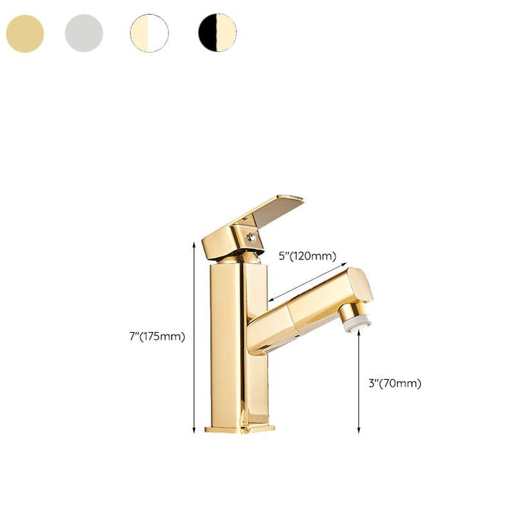 BowLift | Luxury Extendable Basin Faucet Cubic Low Arc Vanity Faucet