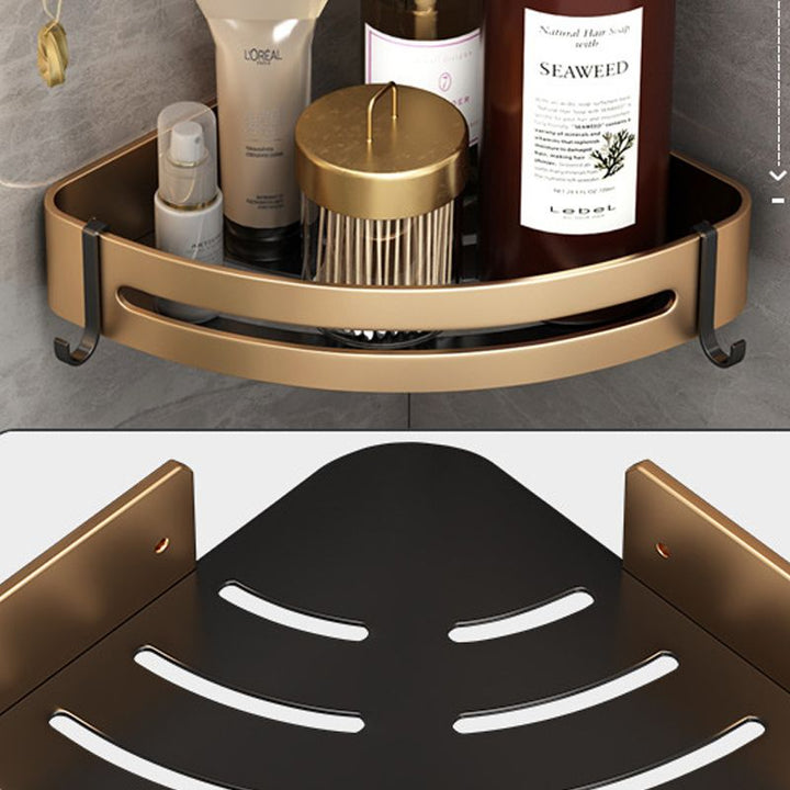 BowLift | Modernism Bathroom Accessories Hardware Set Black & Gold Bathroom Shelf/Towel Bar