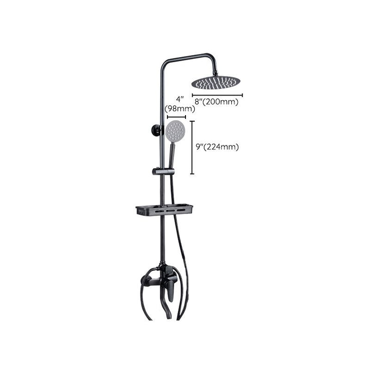 BowLift | Adjustable Spray Sample Shower Combination Metal Shower Fitting Arm Shower Head with Slip Bar