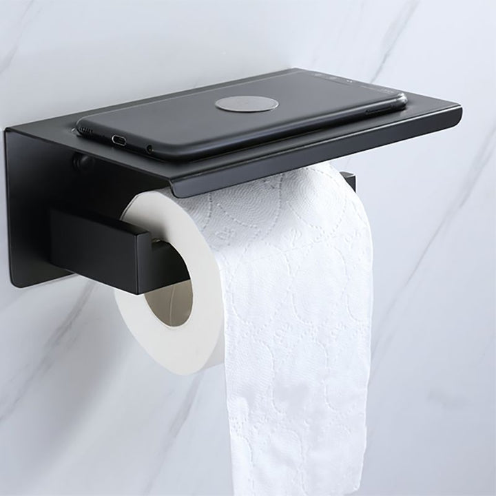 BowLift | Modern Bathroom Hardware Set Bathroom Shelf Towel Bar Black Bathroom Hardware Set