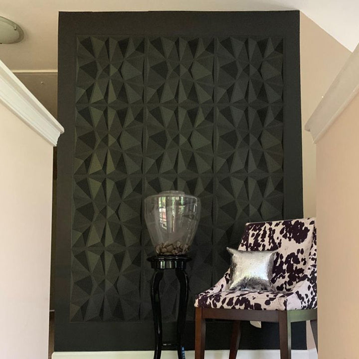 BowLift | Modern Tin Back Wall Panel Smooth Upholstered Wall Ceiling in Black and White