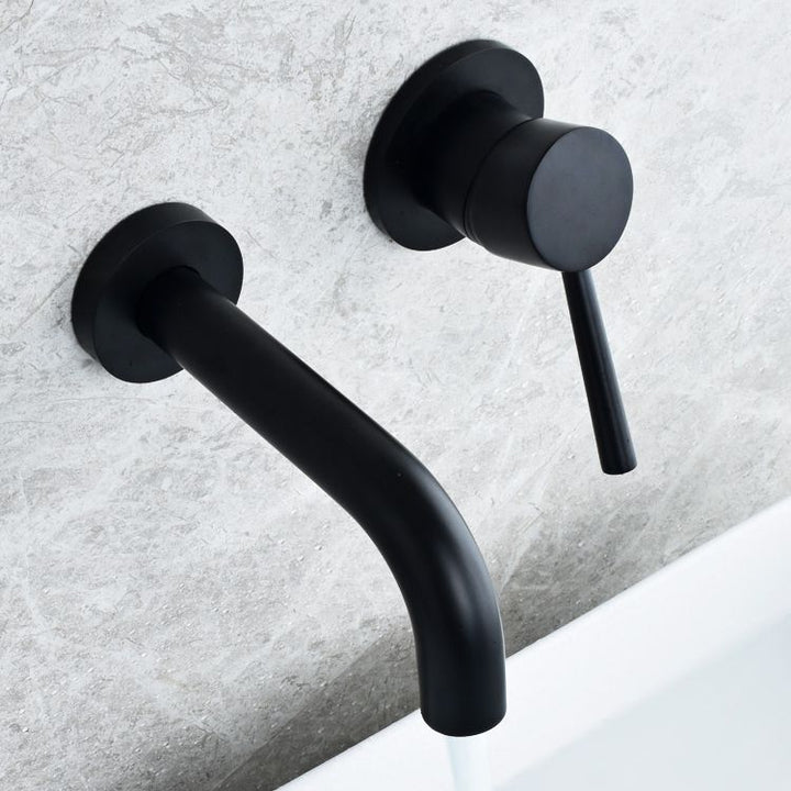 BowLift | Wall-mounted Bronze Bathtub Filler Double Handles Bathtub Spout Bathtub Faucet Trim