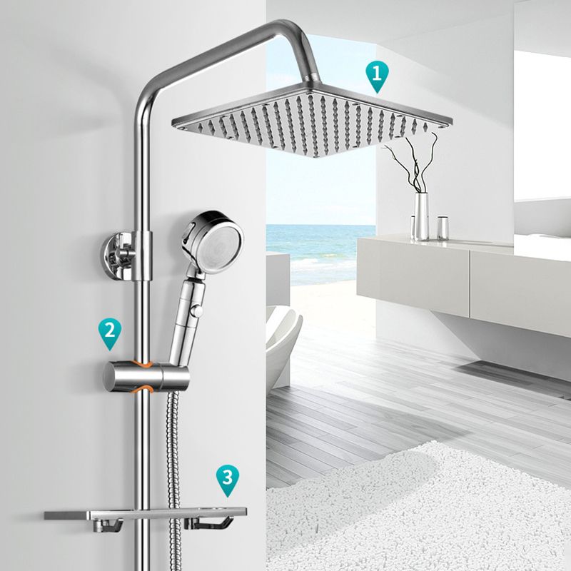 BowLift | Contemporary Style Shower Head Bathroom Fixed Shower Head with Round and Square Shape