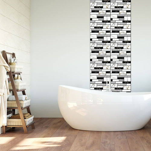 BowLift | Tile Peel & Stick Rectangle Waterproof Plastic Peel & Stick Subway Tiles for Shower 2-Pack